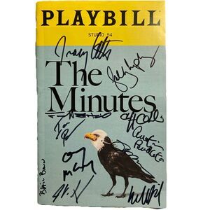 The Minutes July 2022 Studio 54 Cast Signed Playbill Broadway Play Autographed